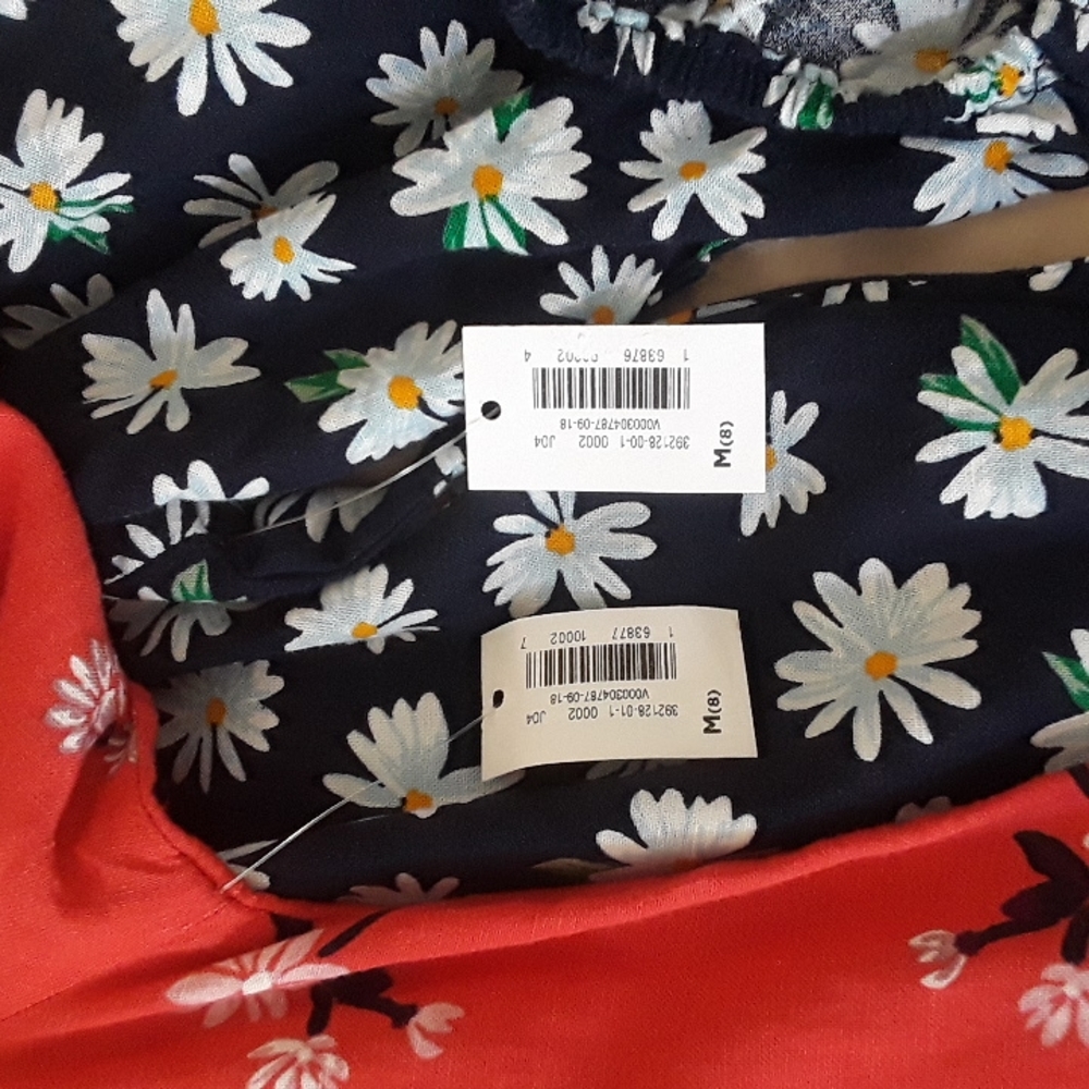 ( 2 ) NEW BOHO Floral Spring dresses 3/4 bubble sleeves SIZE M / 8 for GIRLS - Picture 11 of 12